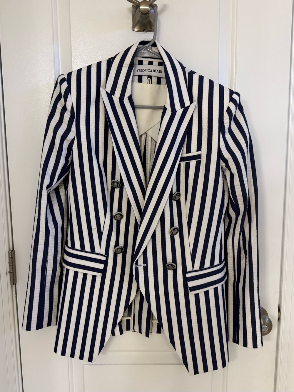 Veronica Beard Dickey Jacket Navy Stripes size 4
